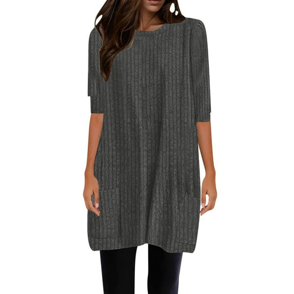 Women Blouses Womens Dress Shirts Blouses Ladies Dress Shirts Ladies Items Woman's Stretch Shirt for Tall Women Long Sleeve Athletic for Coral Graphic Tees Daily Tops Lace plus Size Dark Gray XL