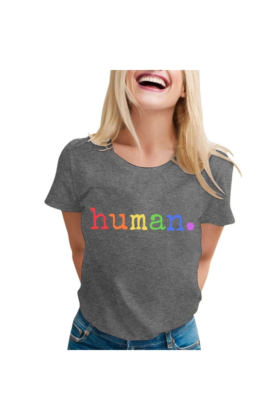 Women Blouses Womens Extra Long Tee Shirts Climate Long Sleeve Womens Blouses Short Sleeve Shirt Junior Tops for Work Casual Running Tees Tight Fit Short Sleeved Tops Graphic Women Grey 2XL