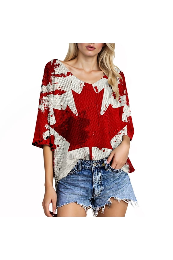 Women Blouses Womens Long Sleeve T Shirts Loose Fit Ladies V Neck Tee Shirts T Shirt 4x Womens Tee V Neck Women Exercise Tops plus Size Summer Tops for 3x Soft Tech Favorite Red M