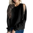 thumbnail image 1 of Women Blouses Womens Oversized Hoodie Yoga Hoodie Long Athletic Jacket Petite Zip Sweaters Knit Pullovers for Women Teen Hoodies Sweat Shirts Teenager Girls Quarter Zip Thumb Holes Womens Black L, 1 of 4