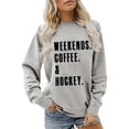 thumbnail image 1 of Women Blouses Womens Petite Pullover Skater Hoodies for Women Ladies Sweatshirts Pullover No Hood Long Tunic Sweatshirt Knitted Sweater for Sleeve Jacket Three Quarter Zip Sweatshirt plus Light Gray, 1 of 4