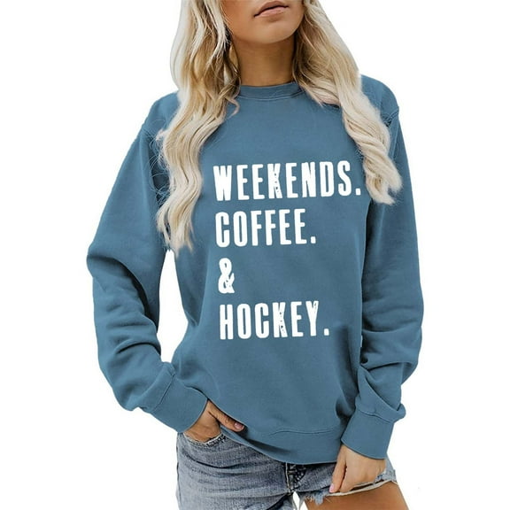 Women Blouses Womens Petite Pullover Skater Hoodies for Women Ladies Sweatshirts Pullover No Hood Long Tunic Sweatshirt Knitted Sweater for Sleeve Jacket Three Quarter Zip Sweatshirt plus Blue M