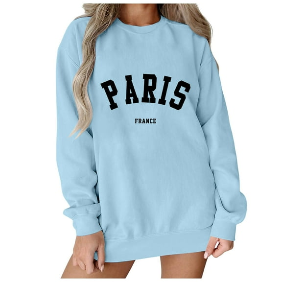 Women Blouses Womens Pullover Hooded Sweaters College Sweatshirts Ladies Womens Large Hoodies Long Lightweight Sweatshirts Women Extra Large Yoga Running Winter Fashion Tops Hoodie Blue XL