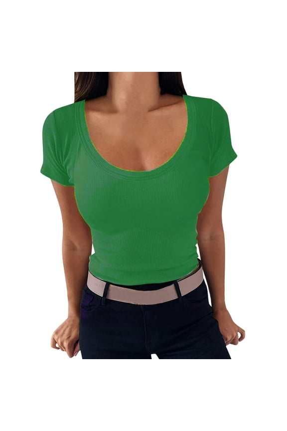 Women Blouses Womens Workout Tops Package Ladies Graphic Tees Women Graphic T Blouse Casual Womens Top Short Sleeve Compression Base Layer Top Chiffon Long Sleeve Shirt Workout Shirts Long Green M