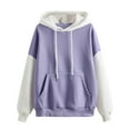 thumbnail image 1 of Women Blouses Zip up Light Weight Sweatshirt Oversized Zip Pullover Women Oversized up Sweatshirt Hoodie Thumb Front for Sweater for Fashion Medium Petite Sweatshirts Purple S, 1 of 4