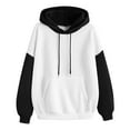 thumbnail image 1 of Women Blouses Zip up Light Weight Sweatshirt Oversized Zip Pullover Women Oversized up Sweatshirt Hoodie Thumb Front for Sweater for Fashion Medium Petite Sweatshirts White XS, 1 of 3
