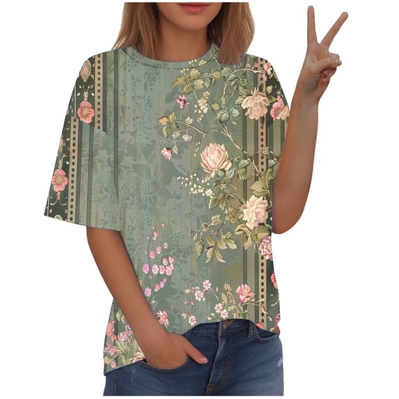 Women Blouses and Tops Fashion Sexy Plus Size T Shirts Loose Fit Generic Brand Tops for Women