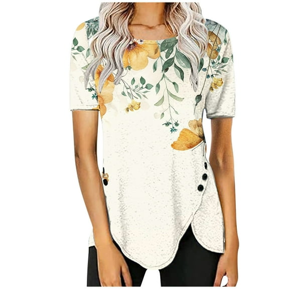 Women Blouses and Tops Fashion V Neck Plus Size Shirts for Women 4X-5X Tee Shirts Womens Graphic