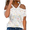 thumbnail image 1 of Women Blouses and Tops Fashion for Party Tshirts Shirts Graphic Cats Summer Clothes for Women 2025 Vacation Cruise, 1 of 5