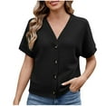 thumbnail image 1 of Women Blouses for Work 3/4 Sleeve Womens T Shirts Casual Cotton My Orders Past Orders, 1 of 7