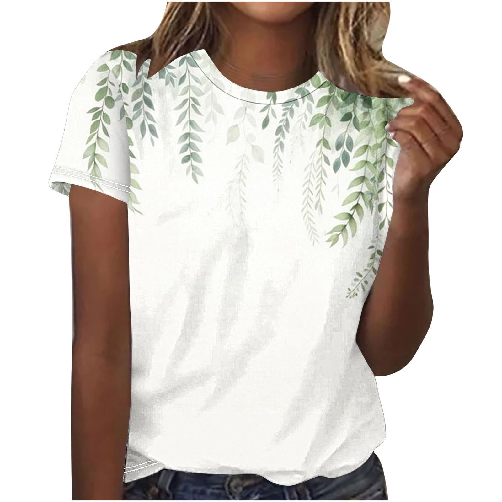 Women Blouses for Work Under 10 Soft T Shirts Loose Fit Basic Fitted Short Sleeve Tees Skims