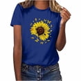 thumbnail image 1 of Women Blouses for Work Under 15 Womens T Shirts Loose Fit Boho Short Sleeve Button Up Shirts for Women Pattern, 1 of 4