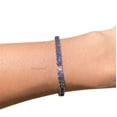thumbnail image 1 of Women Blue Sapphire Tennis Bracelet, 14k Gold plated,CZ Heart Wrist,wedding Gift For Her, 1 of 5
