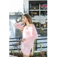 thumbnail image 1 of Women Boat Neck Fuzzy Furry Sweater Knit Pullover Loose Fit Tunic Top Pink Small, 1 of 4