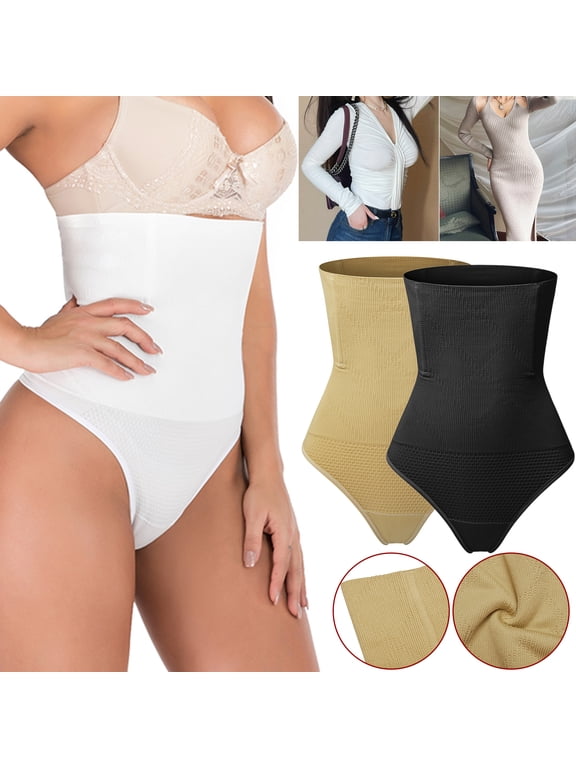Women Body Shaper High Waist Butt Lifter Tummy Control Panty Slim Waist Trainer, White, XS/S