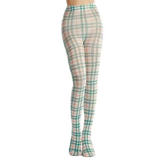 Women Body Thigh High StockingsThigh High Tights Stockings Long Plaids Printing Pantyhose Stockings Leggings Socks