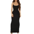thumbnail image 1 of Women Bodycon Maxi Slip Dress Summer Sleeveless Backless Spaghetti Strap Low Cut Evening Party Long Dress, 1 of 6