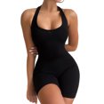 thumbnail image 1 of Women Bodycon Sexy Halter Neck Romper, Solid Color U-Neck Sleeveless Bodysuit Playsuit,One-Piece Sport Jumpsuit, 1 of 6
