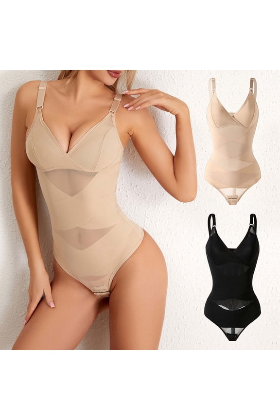 Women Bodysuit Briefs Full Body Shaper Underwear Seamless Control High Compression Shapewear Mesh Slimming Bodysuits