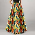 thumbnail image 1 of Women Bohemian Floral Print Maxi Skirt High Waist Pocket Party Beach Long Skirt Dresses for Mom Casual Sleeveless Maxi Dress Summer V Neck Dresses for Women Women Dress Summer plus Size Dress Dresses, 1 of 3