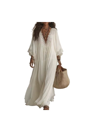 White Boho Maxi Dress Styles for Women