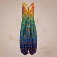 thumbnail image 1 of Women Boho Overalls Plus Size Summer Fashion Jumpsuit Loose Fit Rompers Floral Printed Baggy Bohemia Wide Harem Pants, 1 of 3