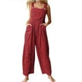 thumbnail image 1 of Women Boho Printed Casual Overalls Loose Baggy Bib Pants Jumpsuit Bohemian Wide Leg Overall Plus Size, 1 of 6