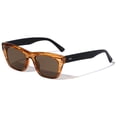 thumbnail image 1 of Women Bold Vintage Fashion Sunglasses - Nearly Flat Lens - Trapezoid - 100% UVA and UVB, 1 of 3