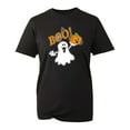 thumbnail image 1 of Women Boo Pumpkin Halloween Graphic Tee Top Trick Or Treat Design Spooky Season Trendy T-Shirt Black S-5XL, 1 of 5
