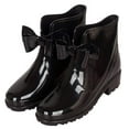 thumbnail image 1 of Women Booties, Ladies Bowknot Short Ankle Rain Boots Lightweight Chelsea Rainboots Shoes Outdoor Waterproof Booties Garden Shoes, 1 of 3