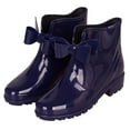 thumbnail image 1 of Women Booties, Ladies Bowknot Short Ankle Rain Boots Lightweight Chelsea Rainboots Shoes Outdoor Waterproof Booties Garden Shoes, 1 of 2
