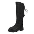 thumbnail image 1 of Women Boots Winter Flat Thick Knee-High Warm Knight Snow Boot, 1 of 8