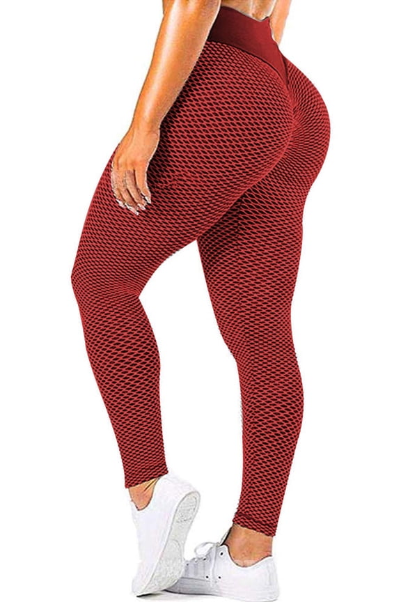 Women Booty Yoga Pants High Waisted Ruched Butt Lift Textured Leggings Anti Cellulite Workout Running Tights