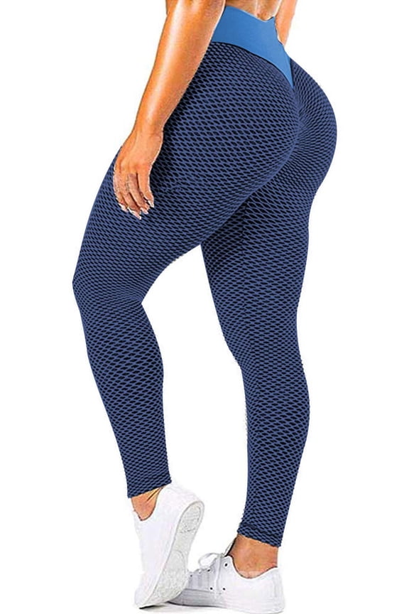Women Booty Yoga Pants High Waisted Ruched Butt Lift Textured Leggings Anti Cellulite Workout Running Tights