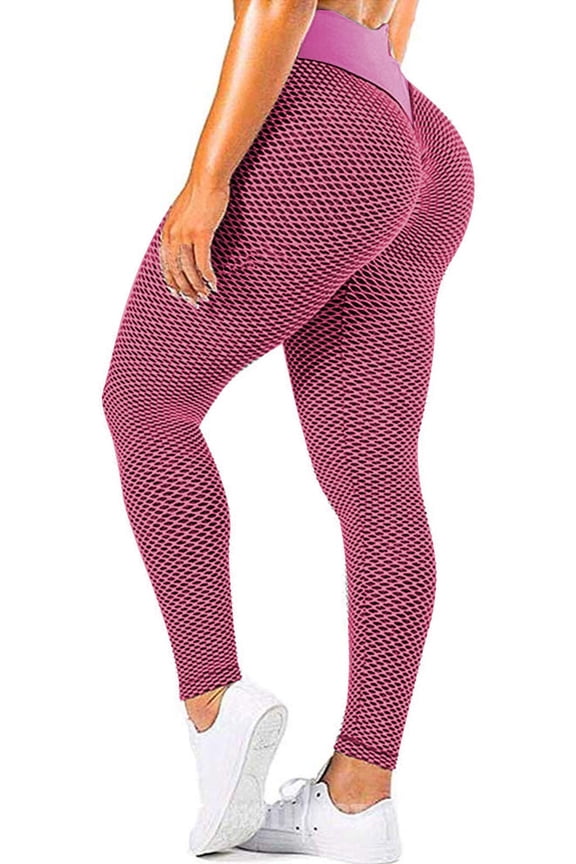 Women Booty Yoga Pants High Waisted Ruched Butt Lift Textured Leggings Anti Cellulite Workout Running Tights