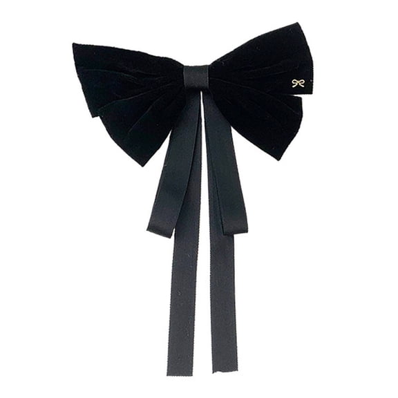 Women Bow Hairpin Double-layered Vintage Ribbon Color Matching Anti-slip Decorative Lightweight Lady Hair Clip Party Prom Hair Accessory