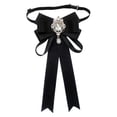 thumbnail image 1 of Women Bow Tie Shirt Neck Ribbon Cotton Adjustable Design for Girls School Party Decorative Accessory, 1 of 9