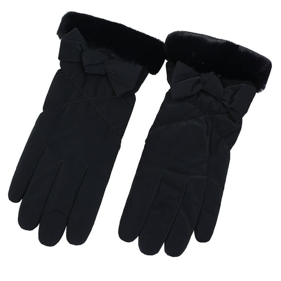 Women Bow Winter Snow Gloves Outdoor Gloves Waterproof Gloves