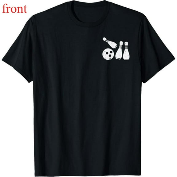 Women Bowling Team Graphic Tees T-Shirt Tops,Simple style,Pattern printing,Crew neck,Causal,cotton,black,S-5XL