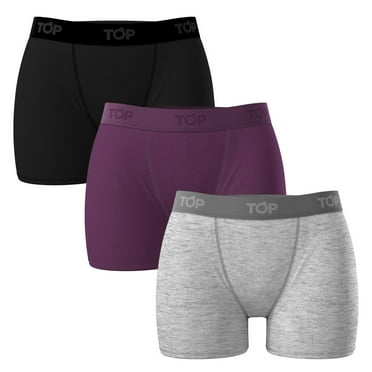 TOP Wear - Women Modal Boxer Briefs - Pack of 3 - Soft Modal, Stretch Fit, Everyday Comfort