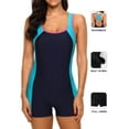 thumbnail image 1 of Women Boyleg One Piece Swimsuit Sport Swimming Suit, 1 of 7
