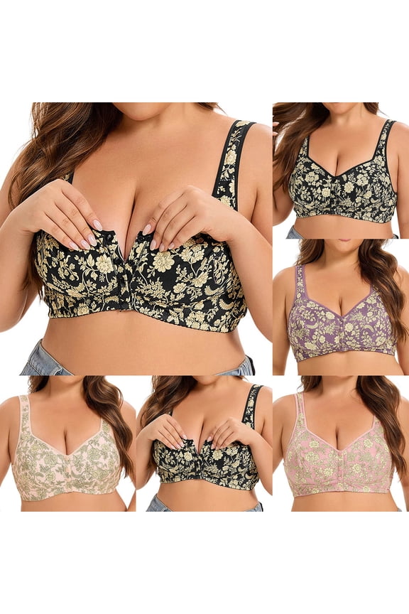 Women Bra A G Cup 36 52 Extra Large Size Wireless Bra Black 52