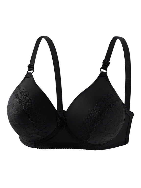 Women Bra Comfortable Everyday Support Underwear Soft Fit for Daily Wear for Women with Breathable Design and Easy Styling | TruHer,Black 36/80A