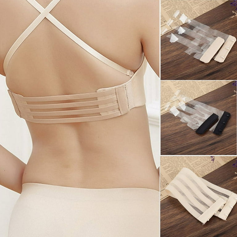 Women Bra Extender 1 Rows 3 Hooks Elastic Hollow Out Back Clasp