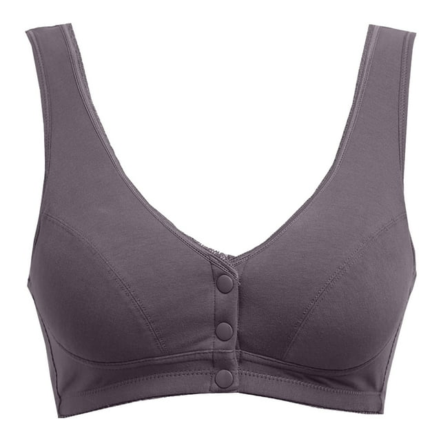 Women Bra Mother Underwear Front Button Bra Seamless Push Up Vest Bra ...