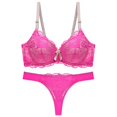 thumbnail image 1 of Women Bra Set Lace Thong Hollow Out Underwear Panty Set Intimante Bra Brief, 1 of 2