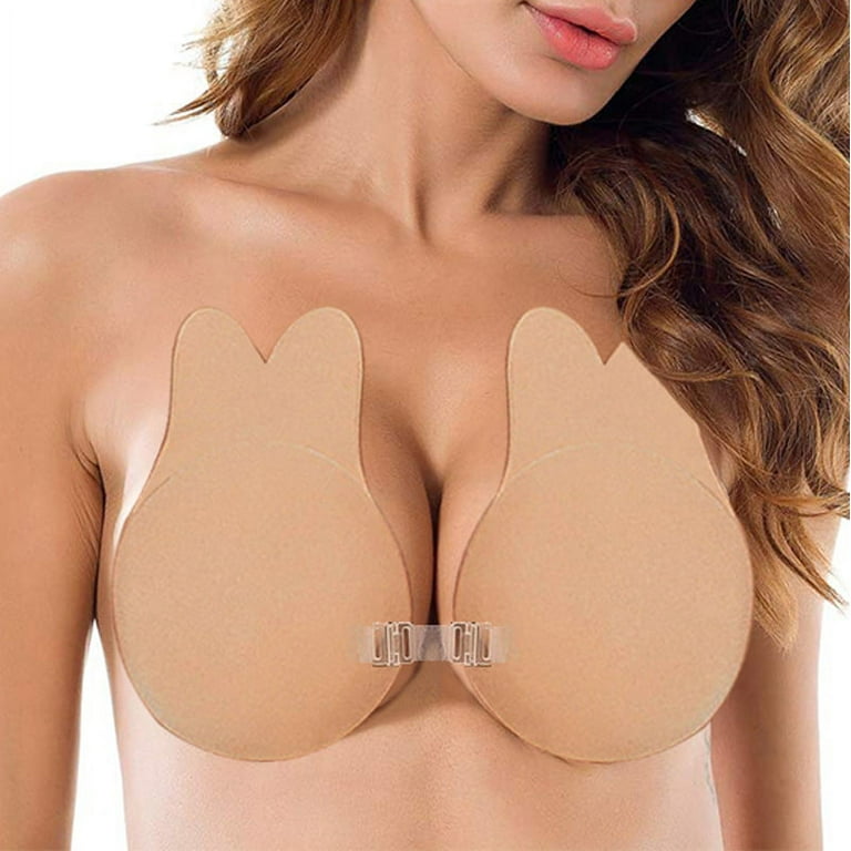 Women Bra Silicone Push-Up Backless Strapless Self-Adhesive Gel Magic Stick  Invisible Bra Beige For 38B 34C 36C 32D 38C 34D 36D 38D 