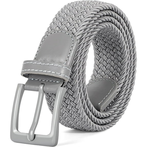 Women Braided Woven Elastic Stretch Belt Men Web Casual Belt for Pants Jeans