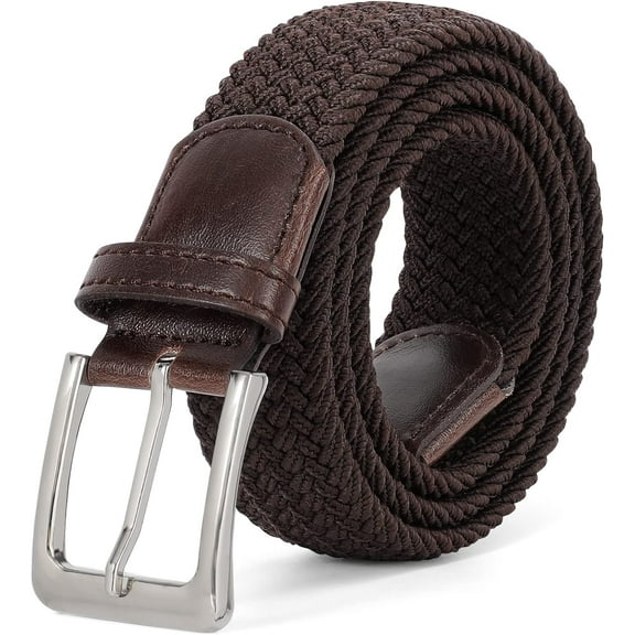 Women Braided Woven Elastic Stretch Belt Men Web Casual Belt for Pants Jeans