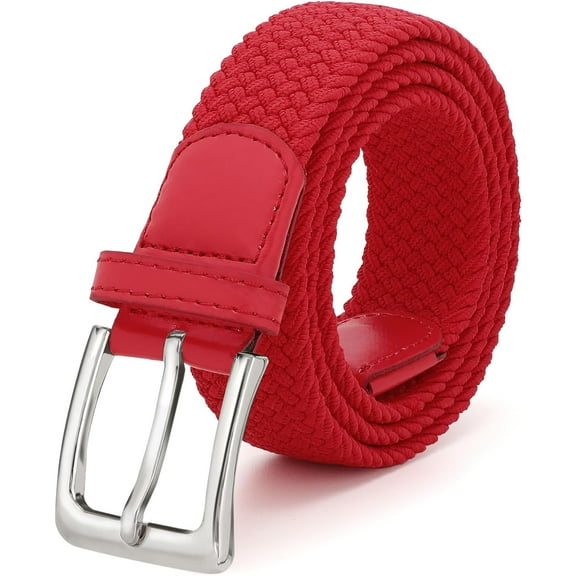 Women Braided Woven Elastic Stretch Belt Men Web Casual Belt for Pants Jeans
